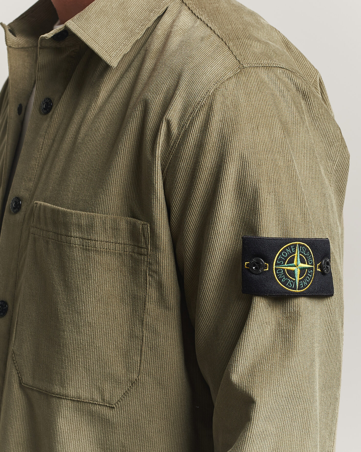 Heren | Overhemden | Stone Island | Micro Cord Overshirt Miltary Green