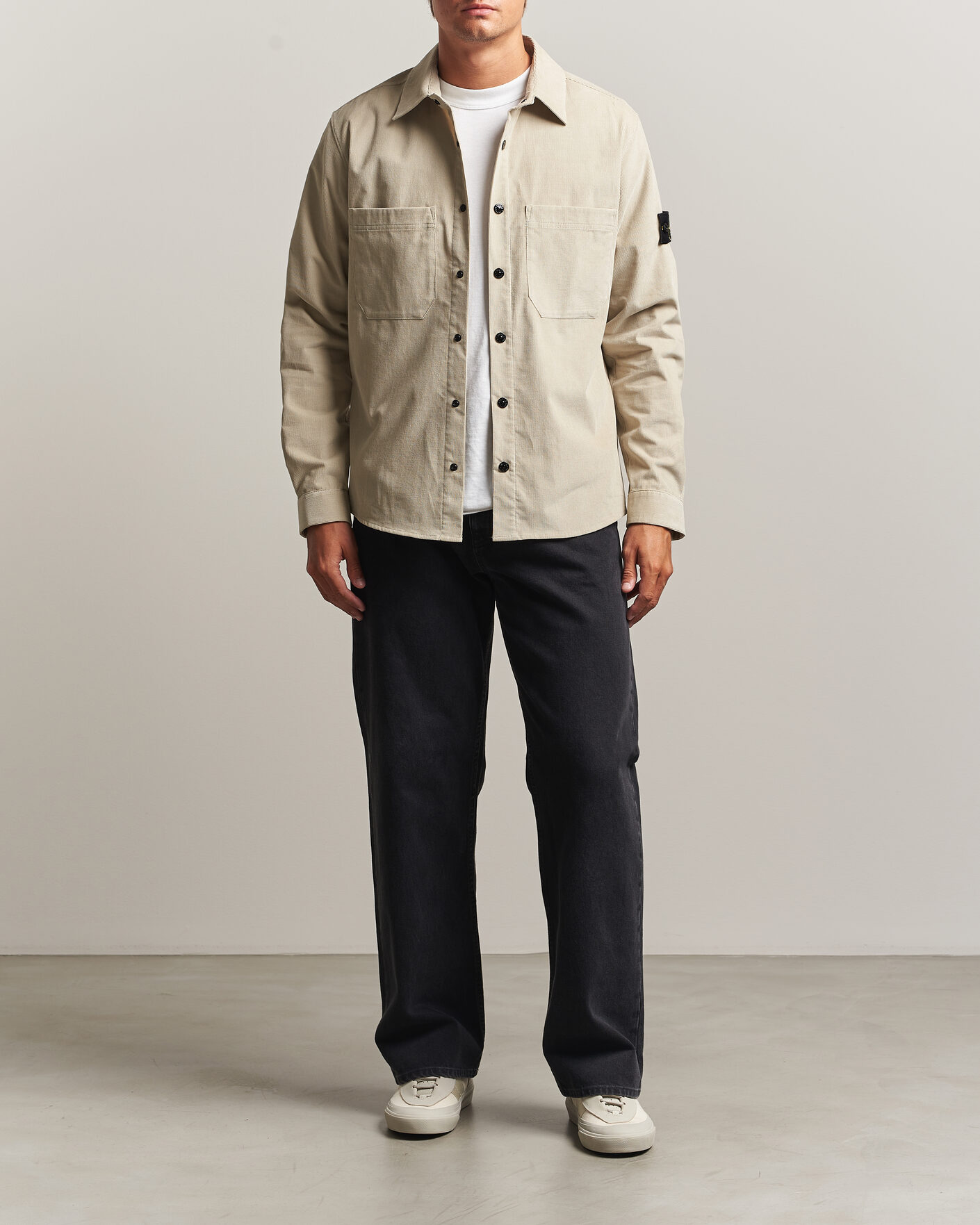 Heren | Overhemden | Stone Island | Micro Cord Overshirt Sand