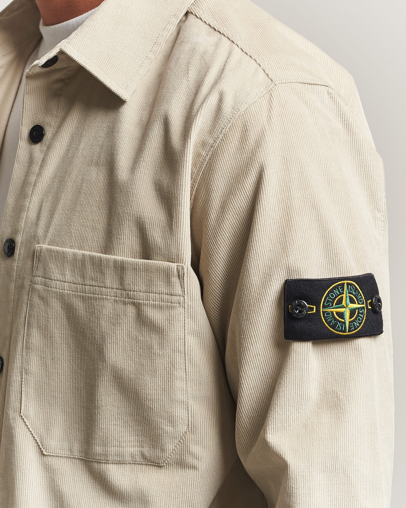 Heren | Overhemden | Stone Island | Micro Cord Overshirt Sand