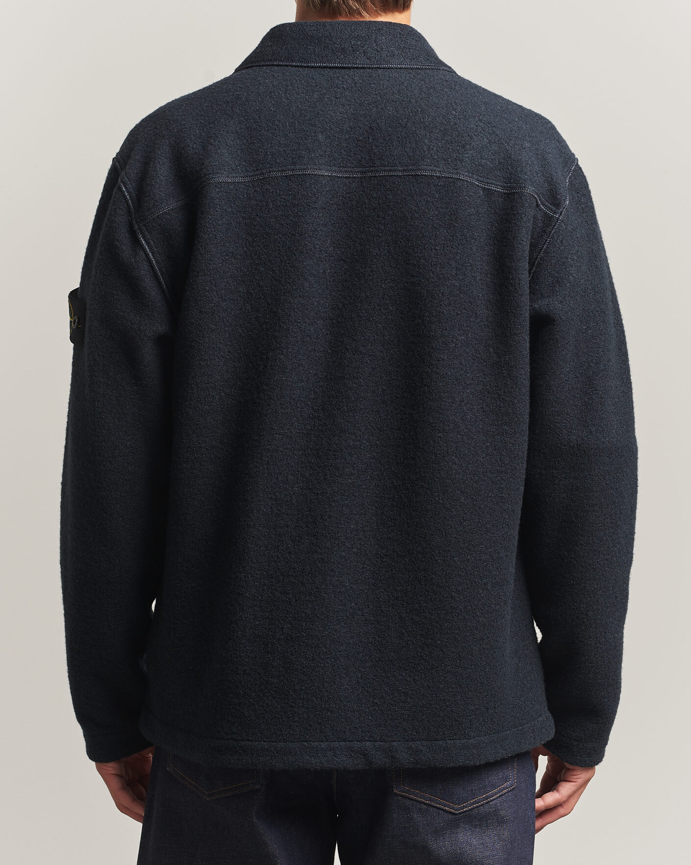 Heren | Overhemden | Stone Island | Micro Bouclé Overshirt Navy Blue