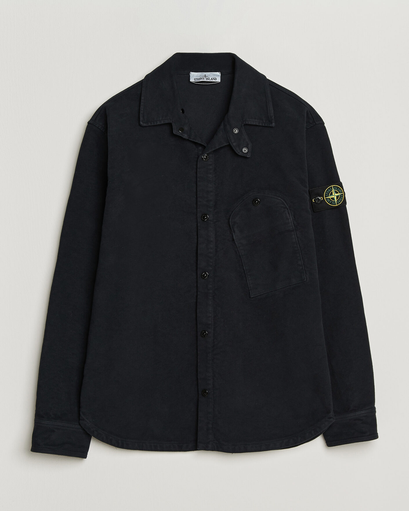 Heren | Overhemden | Stone Island | Cotton Moleskin Overshirt Navy Blue