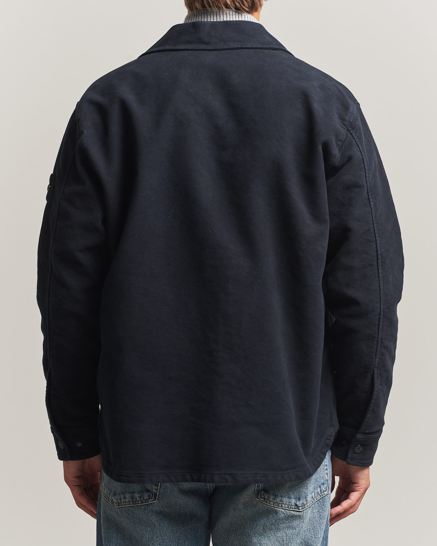 Heren | Overhemden | Stone Island | Cotton Moleskin Overshirt Navy Blue