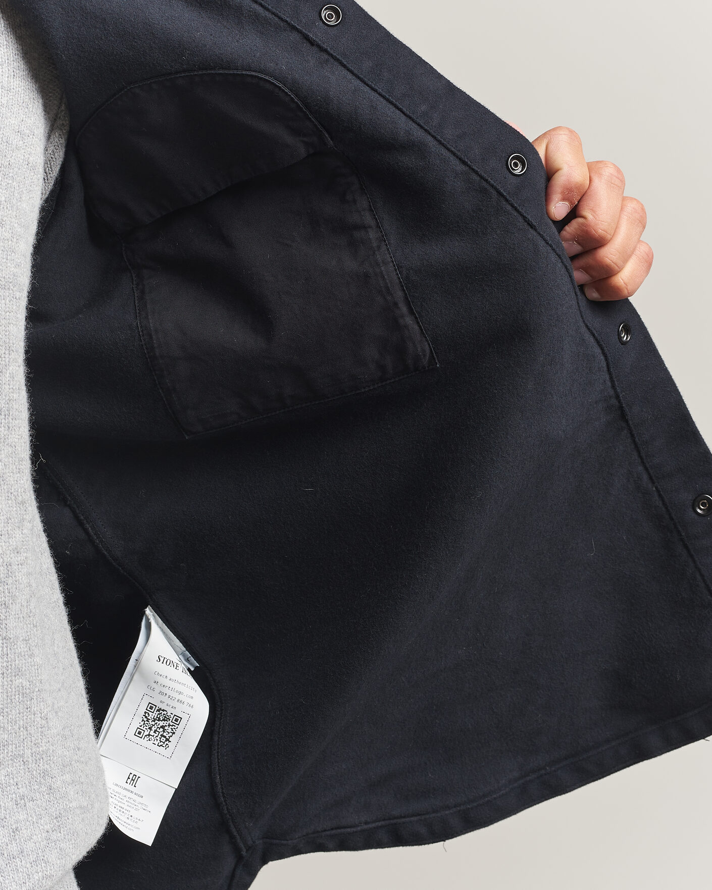 Heren | Overhemden | Stone Island | Cotton Moleskin Overshirt Navy Blue