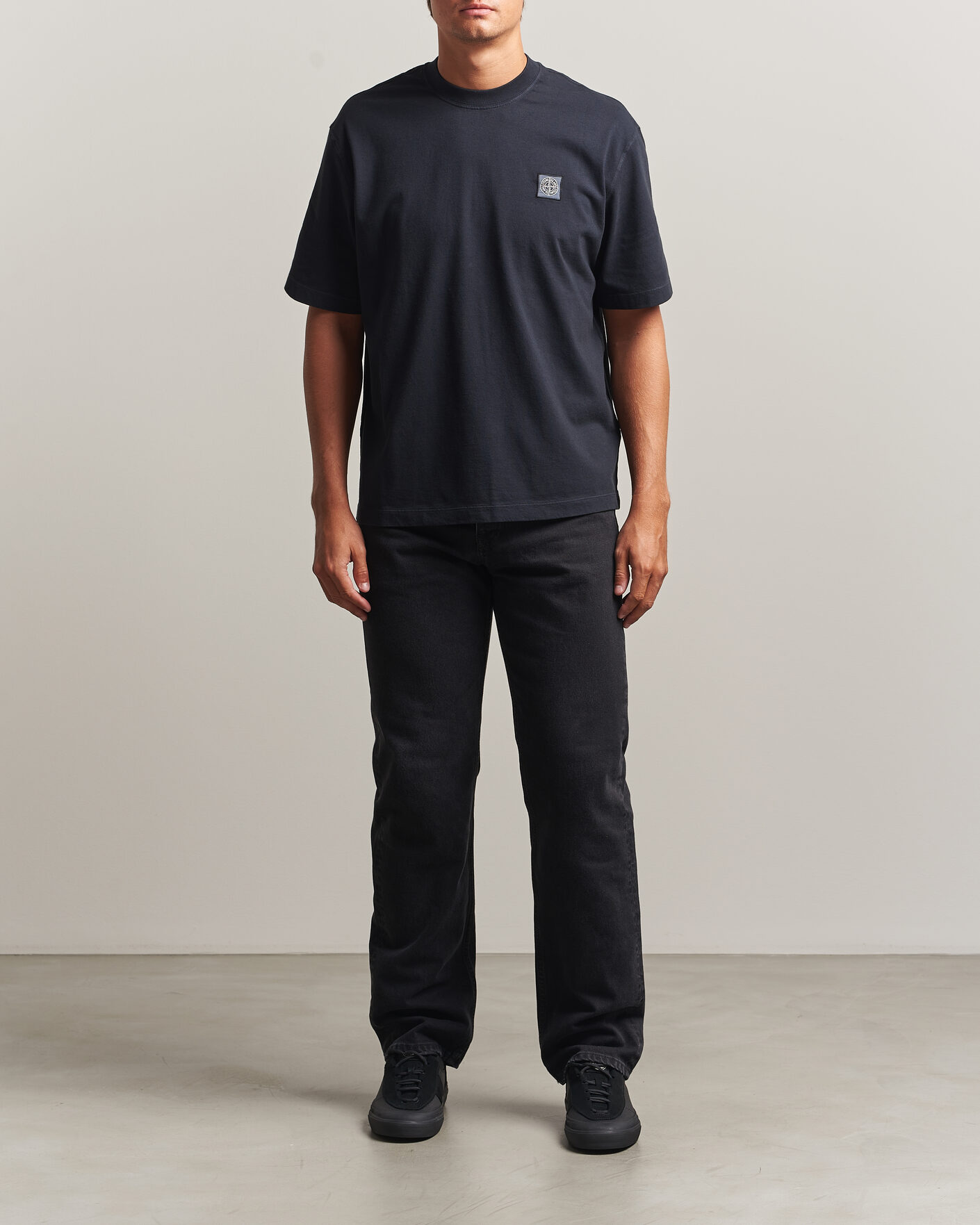 Heren | T-shirts | Stone Island | Combed Organic Cotton T-Shirt Navy Blue