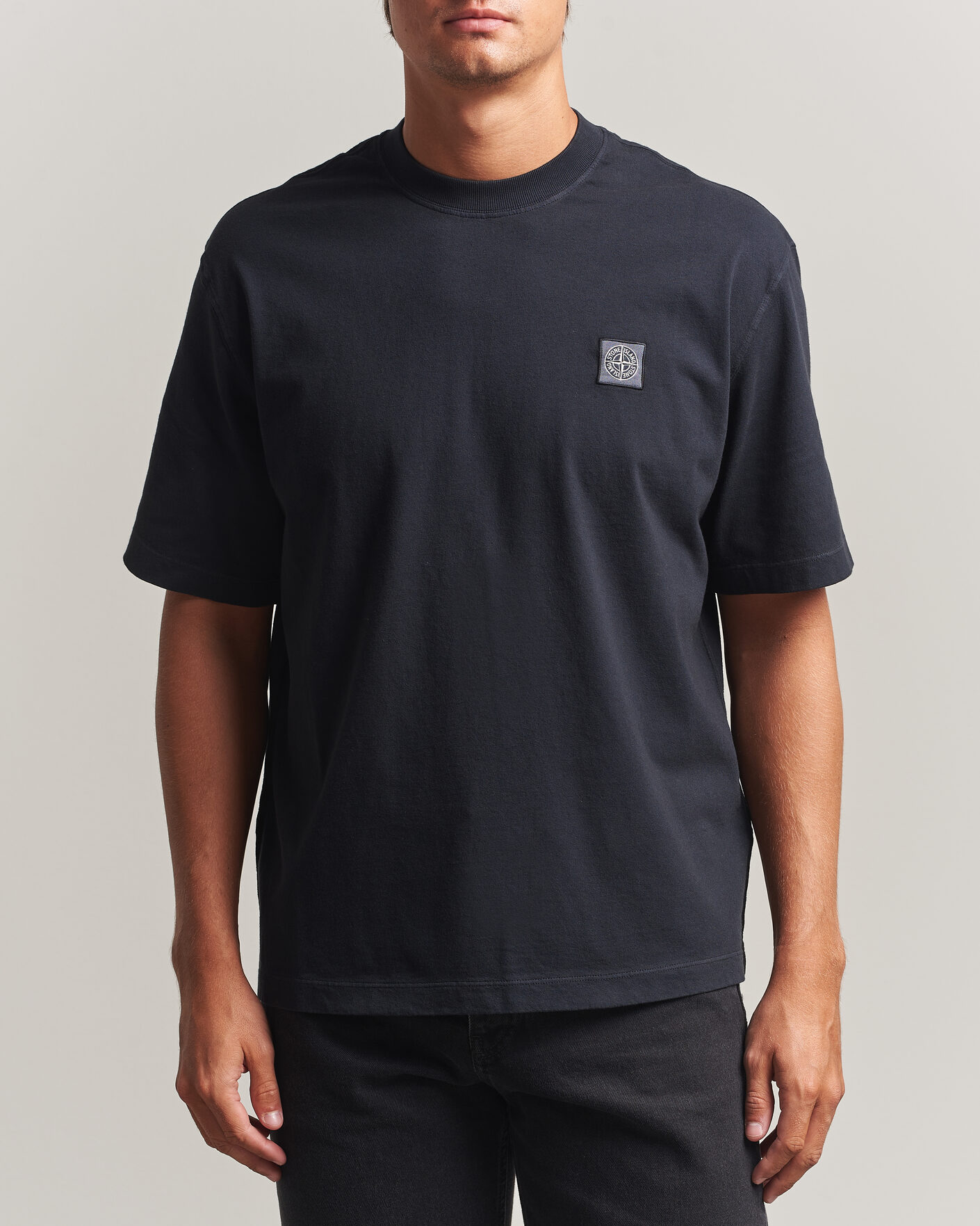 Heren | T-shirts | Stone Island | Combed Organic Cotton T-Shirt Navy Blue
