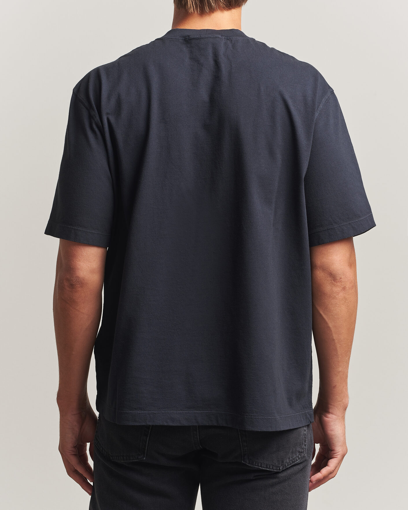Heren | T-shirts | Stone Island | Combed Organic Cotton T-Shirt Navy Blue