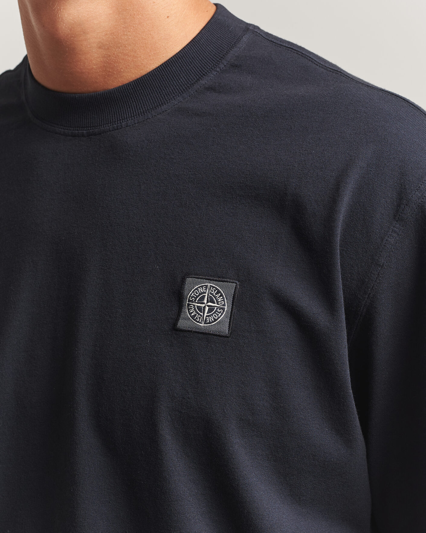 Heren | T-shirts | Stone Island | Combed Organic Cotton T-Shirt Navy Blue