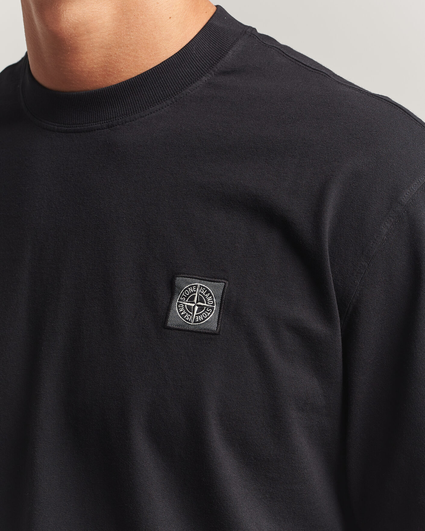 Heren | T-shirts | Stone Island | Combed Organic Cotton T-Shirt Black