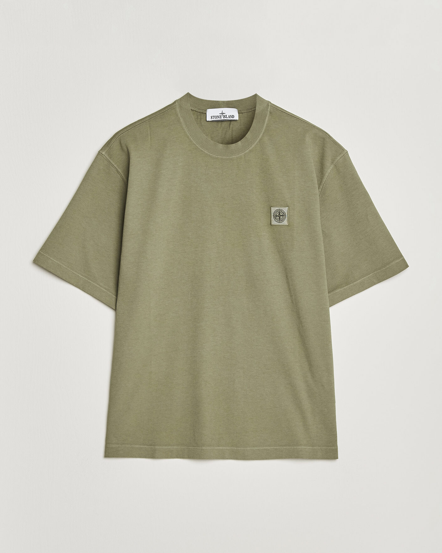 Heren | T-shirts | Stone Island | Combed Organic Cotton T-Shirt Miltary Green