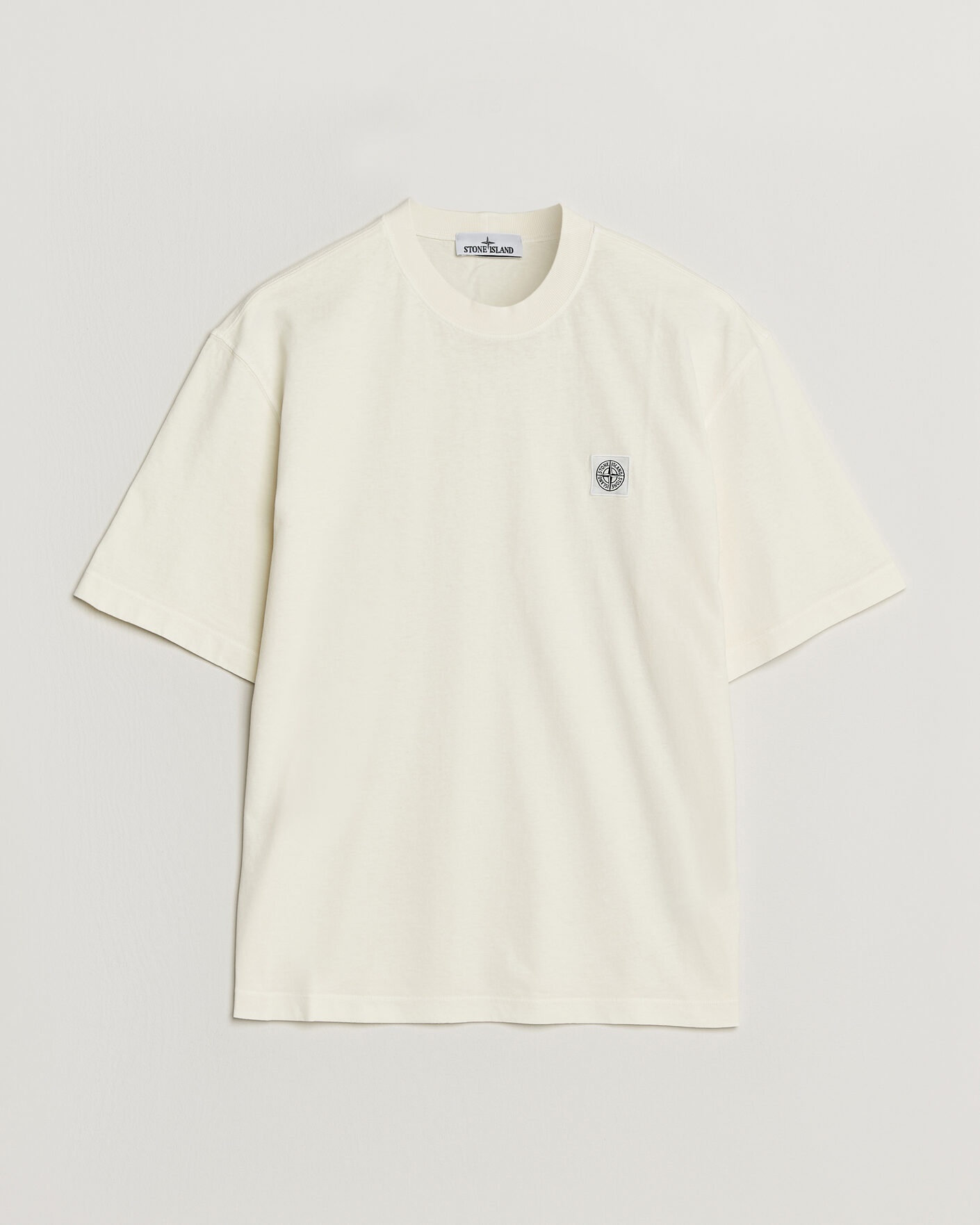 Heren | T-shirts | Stone Island | Combed Organic Cotton T-Shirt Ivory