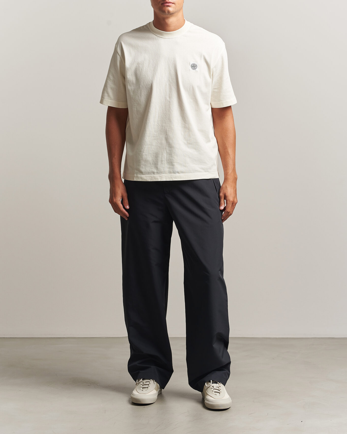 Heren | T-shirts | Stone Island | Combed Organic Cotton T-Shirt Ivory