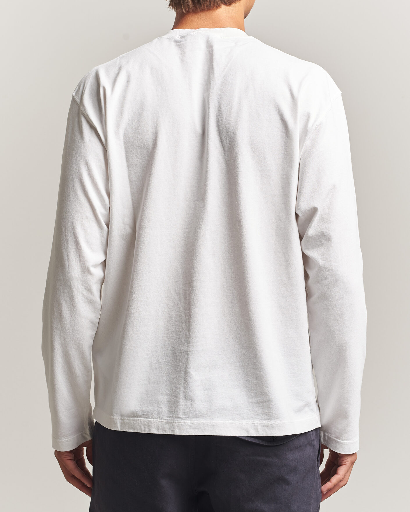 Heren | T-shirts | Stone Island | Organic Cotton Jersey Long Sleeve T-Shirt White