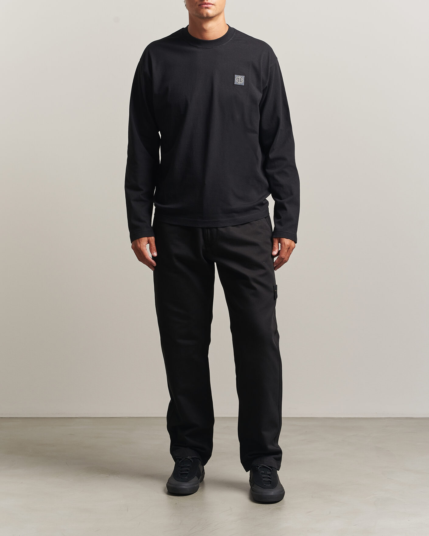 Heren | T-shirts | Stone Island | Organic Cotton Jersey Long Sleeve T-Shirt Black