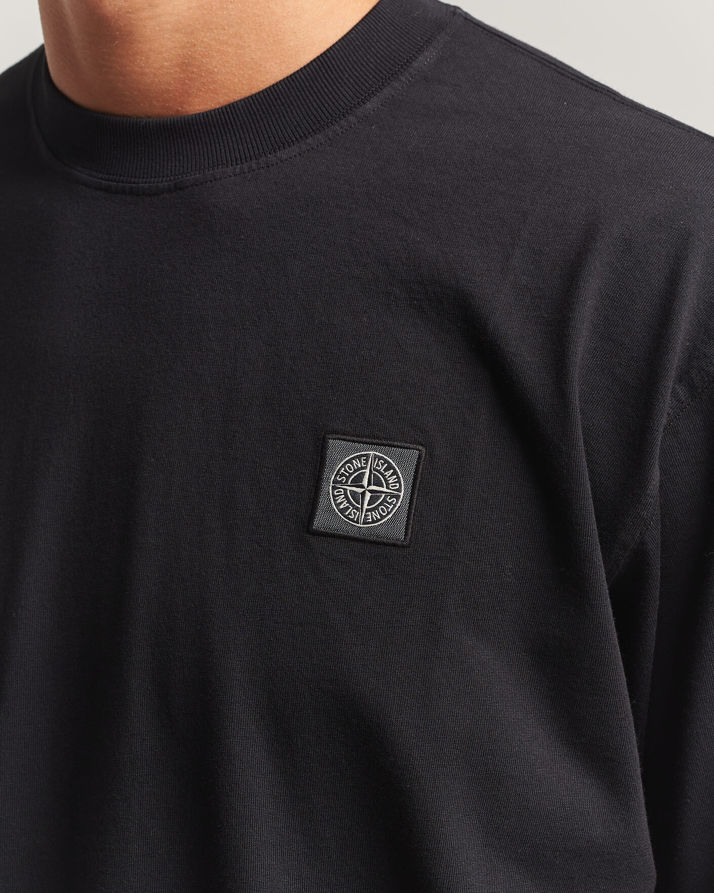 Heren | T-shirts | Stone Island | Organic Cotton Jersey Long Sleeve T-Shirt Black