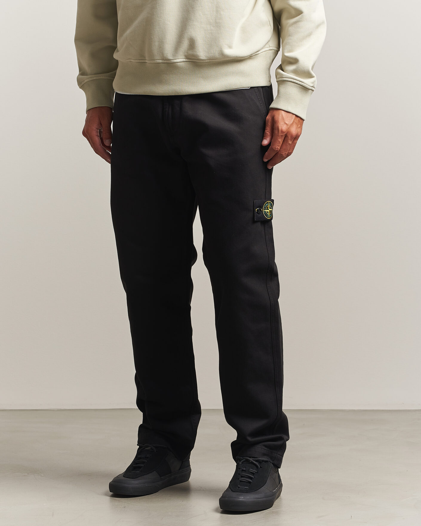 Heren | Broeken | Stone Island | Dense Cotton Twill Pants Black
