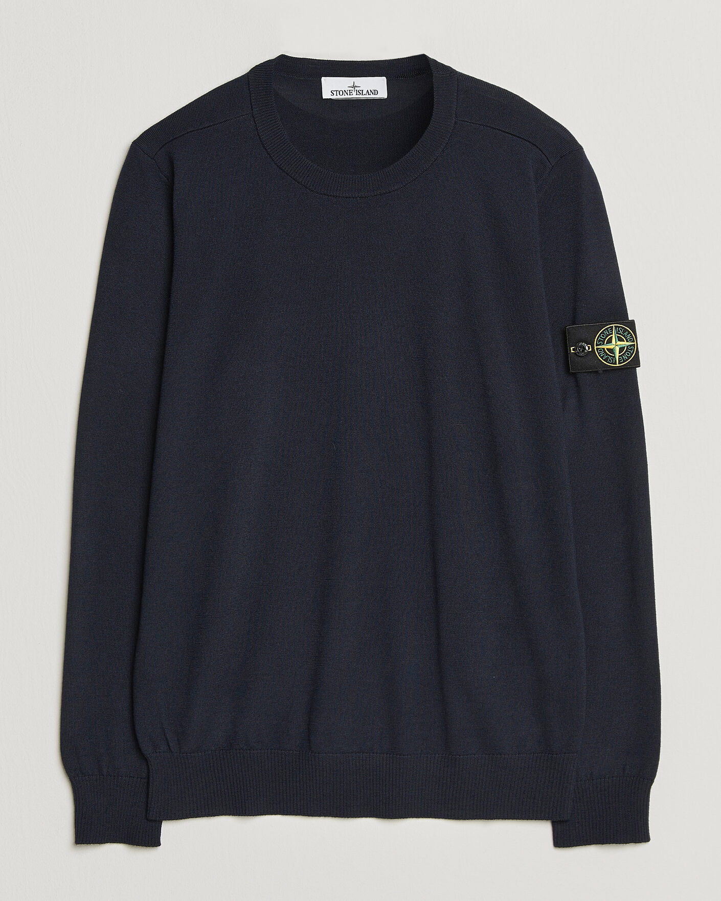 Heren | Truien | Stone Island | Light Pure Wool Crew Neck Navy Blue