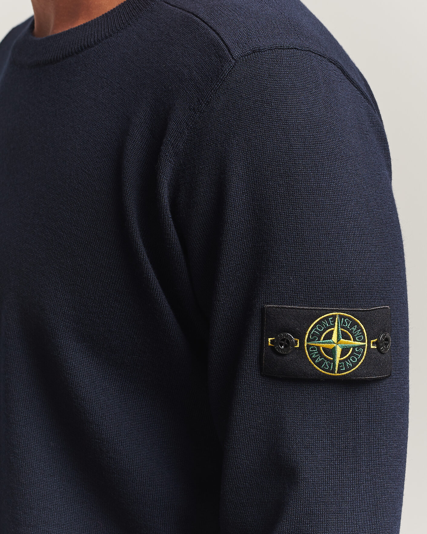 Heren | Truien | Stone Island | Light Pure Wool Crew Neck Navy Blue