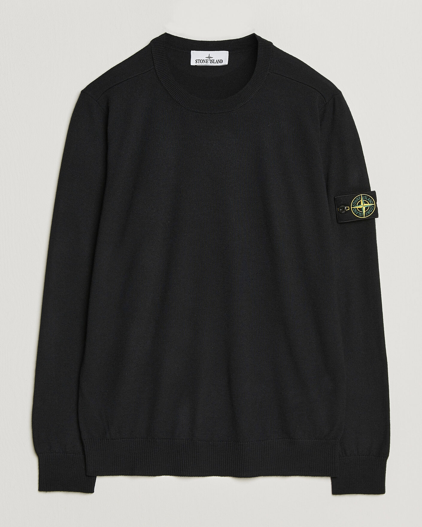 Heren | Truien | Stone Island | Light Pure Wool Crew Neck Black