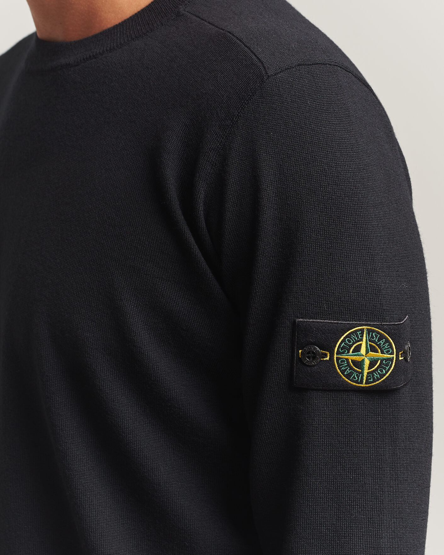 Heren | Truien | Stone Island | Light Pure Wool Crew Neck Black