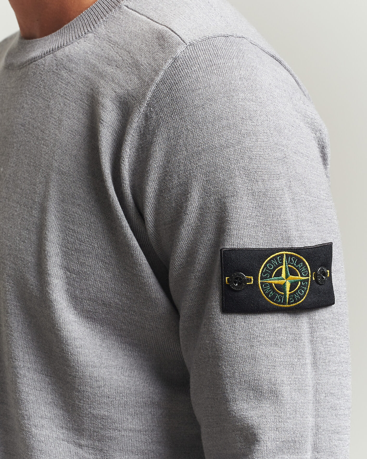 Heren | Truien | Stone Island | Light Pure Wool Crew Neck Ash Grey Melange