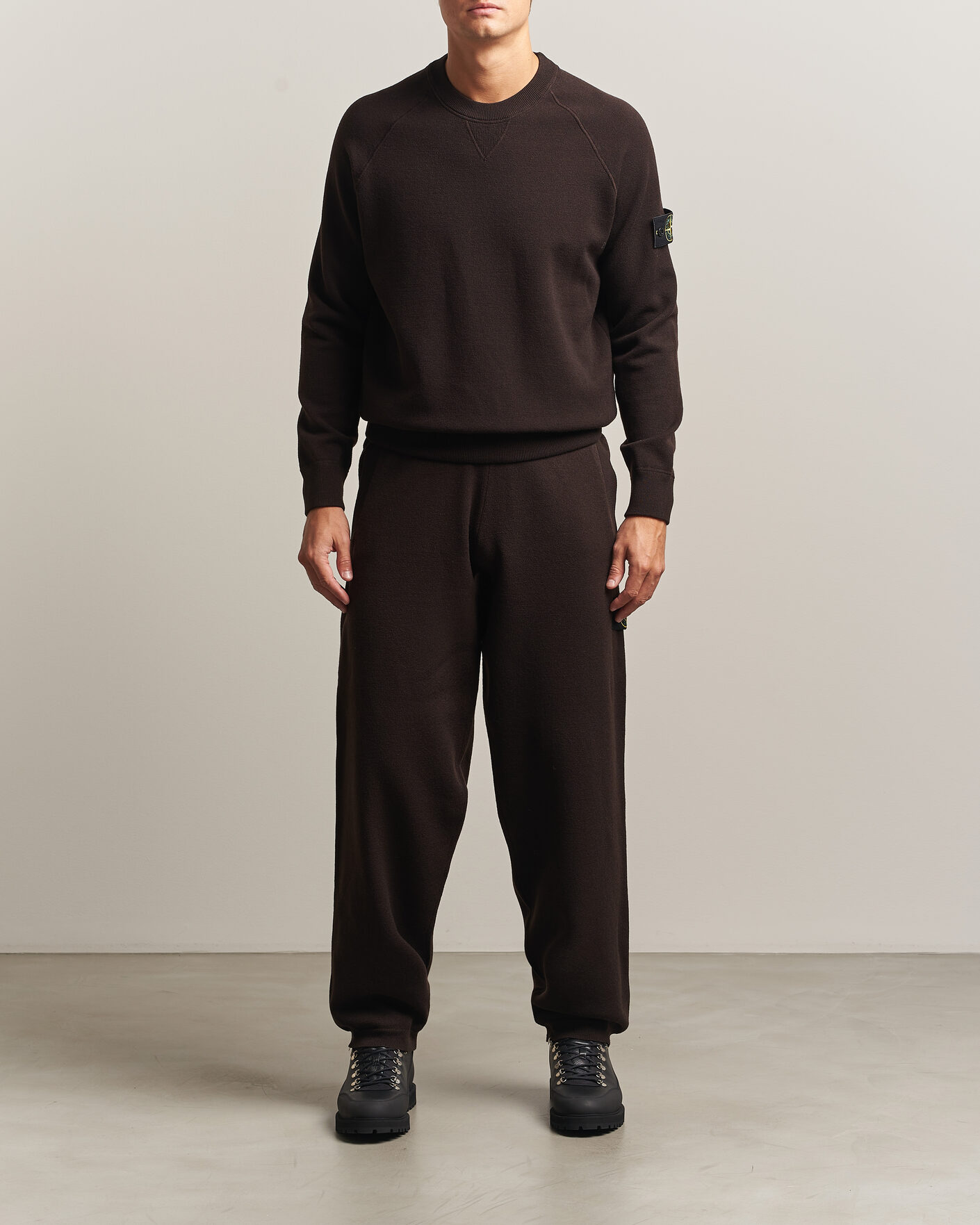 Heren | Broeken | Stone Island | Plush Stitch Stretch Wool Pants Coal Grey