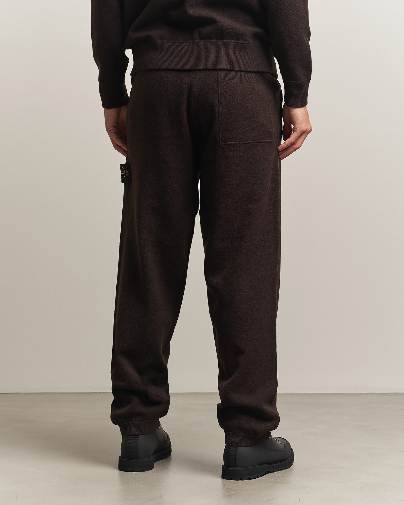 Heren | Broeken | Stone Island | Plush Stitch Stretch Wool Pants Coal Grey