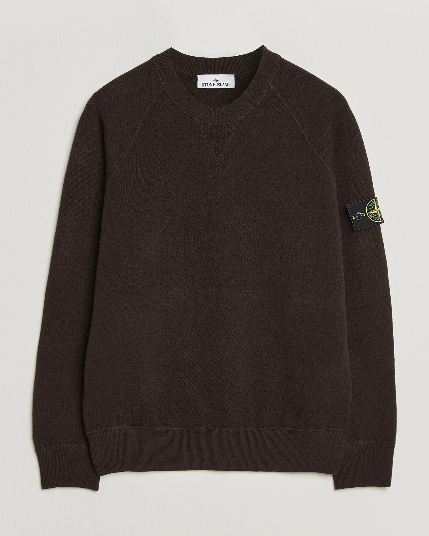 Heren | Truien | Stone Island | Plush Stitch Stretch Wool Sweat Coal Grey