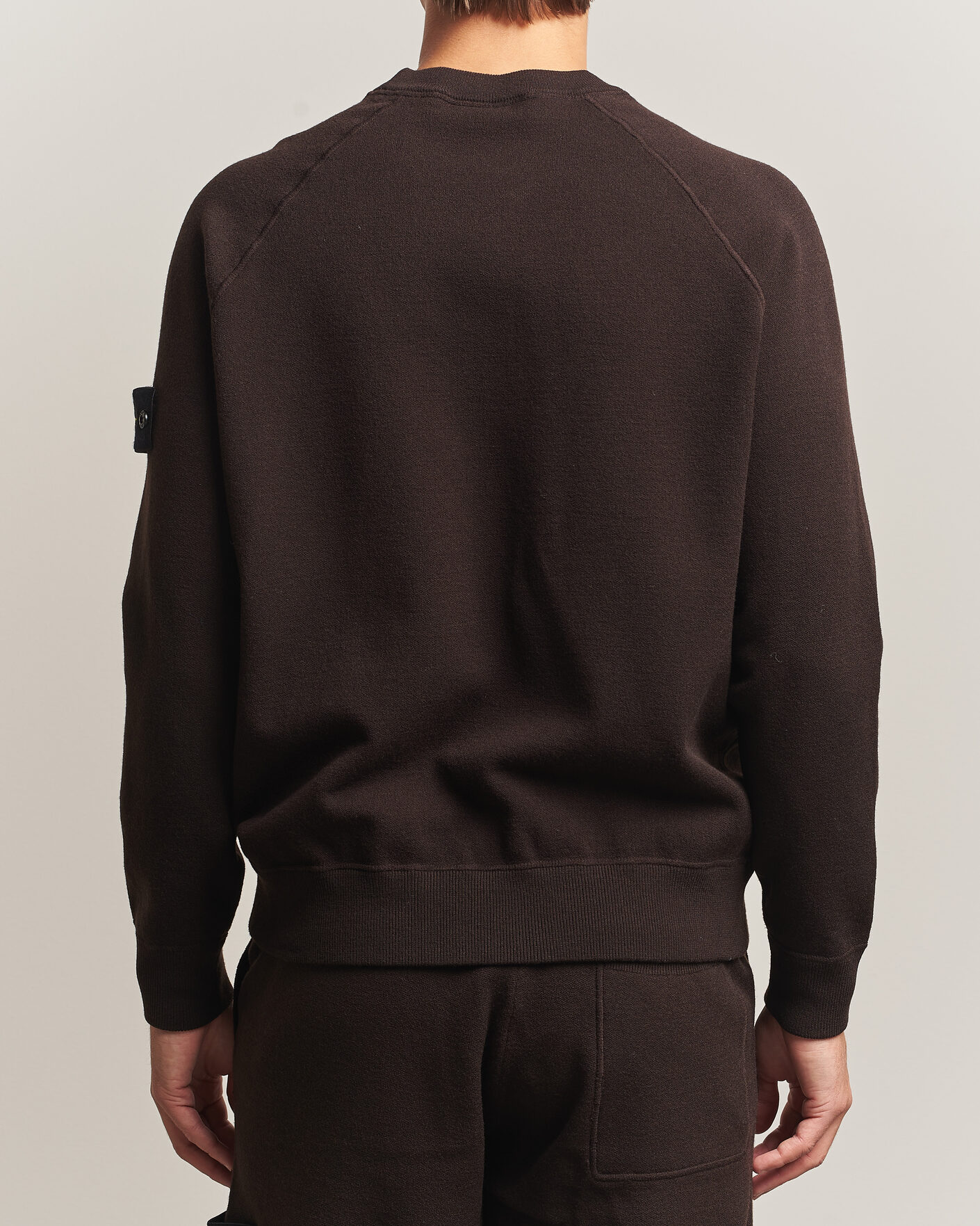 Heren | Truien | Stone Island | Plush Stitch Stretch Wool Sweat Coal Grey