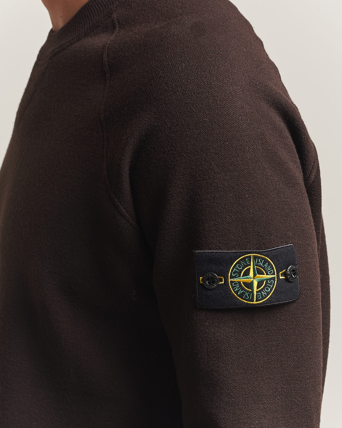 Heren | Truien | Stone Island | Plush Stitch Stretch Wool Sweat Coal Grey