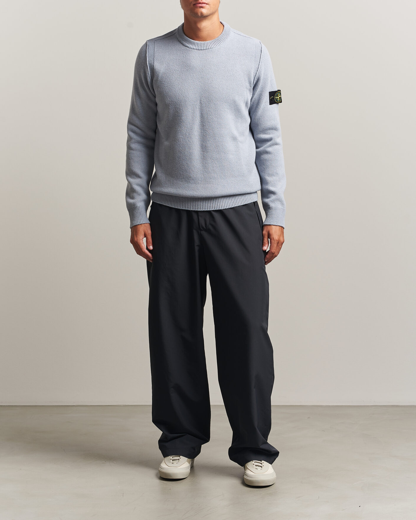 Heren | Truien | Stone Island | Knitted Lambswool Crew Neck Ash Grey