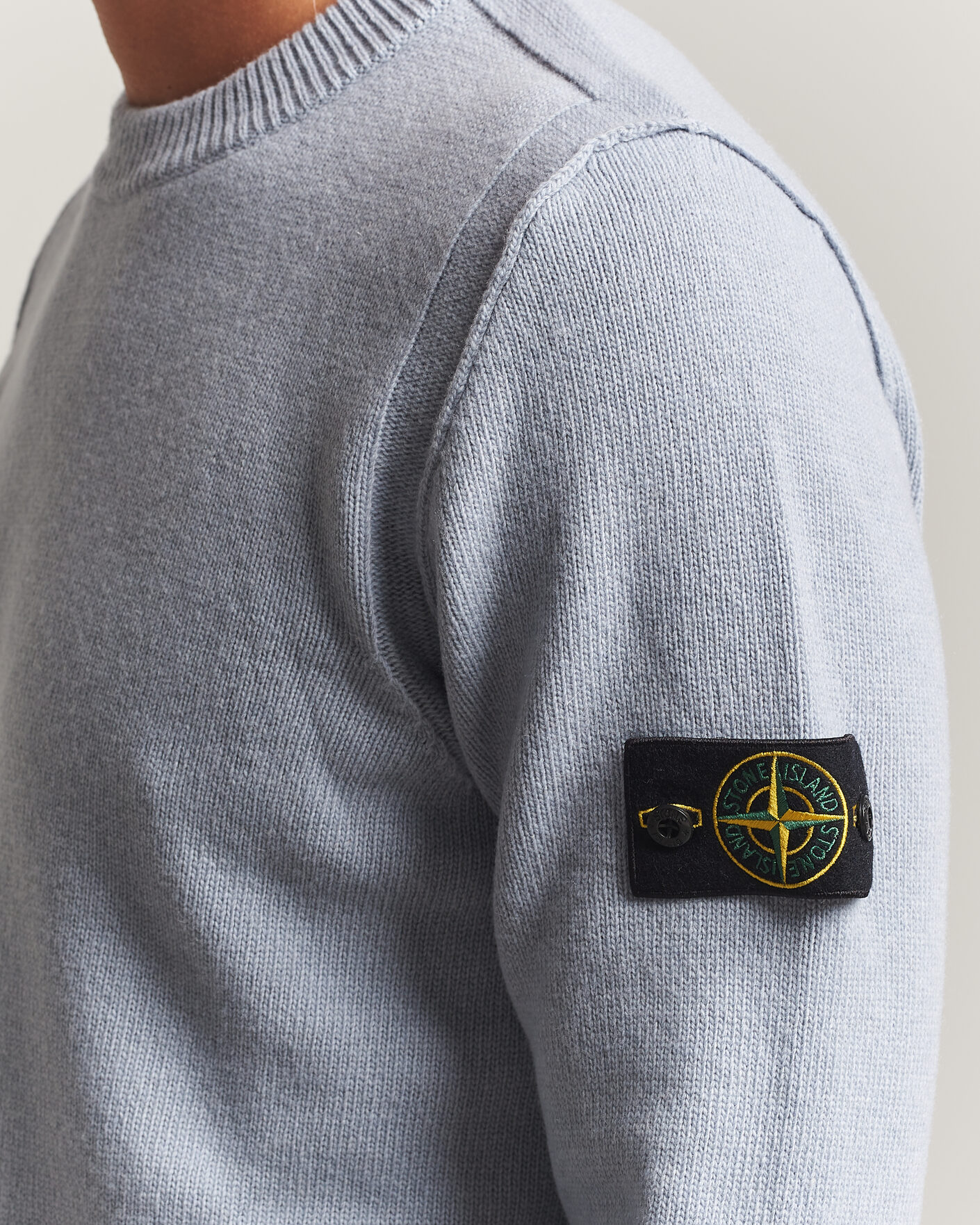 Heren | Truien | Stone Island | Knitted Lambswool Crew Neck Ash Grey