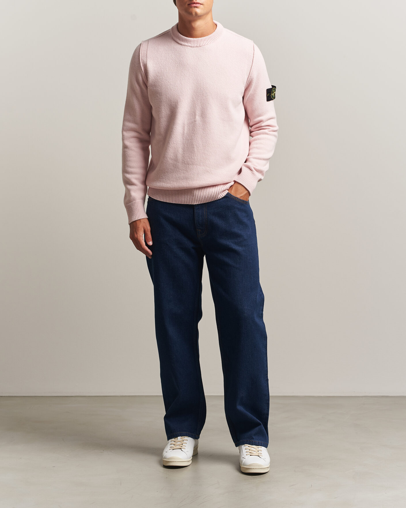 Heren | Truien | Stone Island | Knitted Lambswool Crew Neck Antique Rose