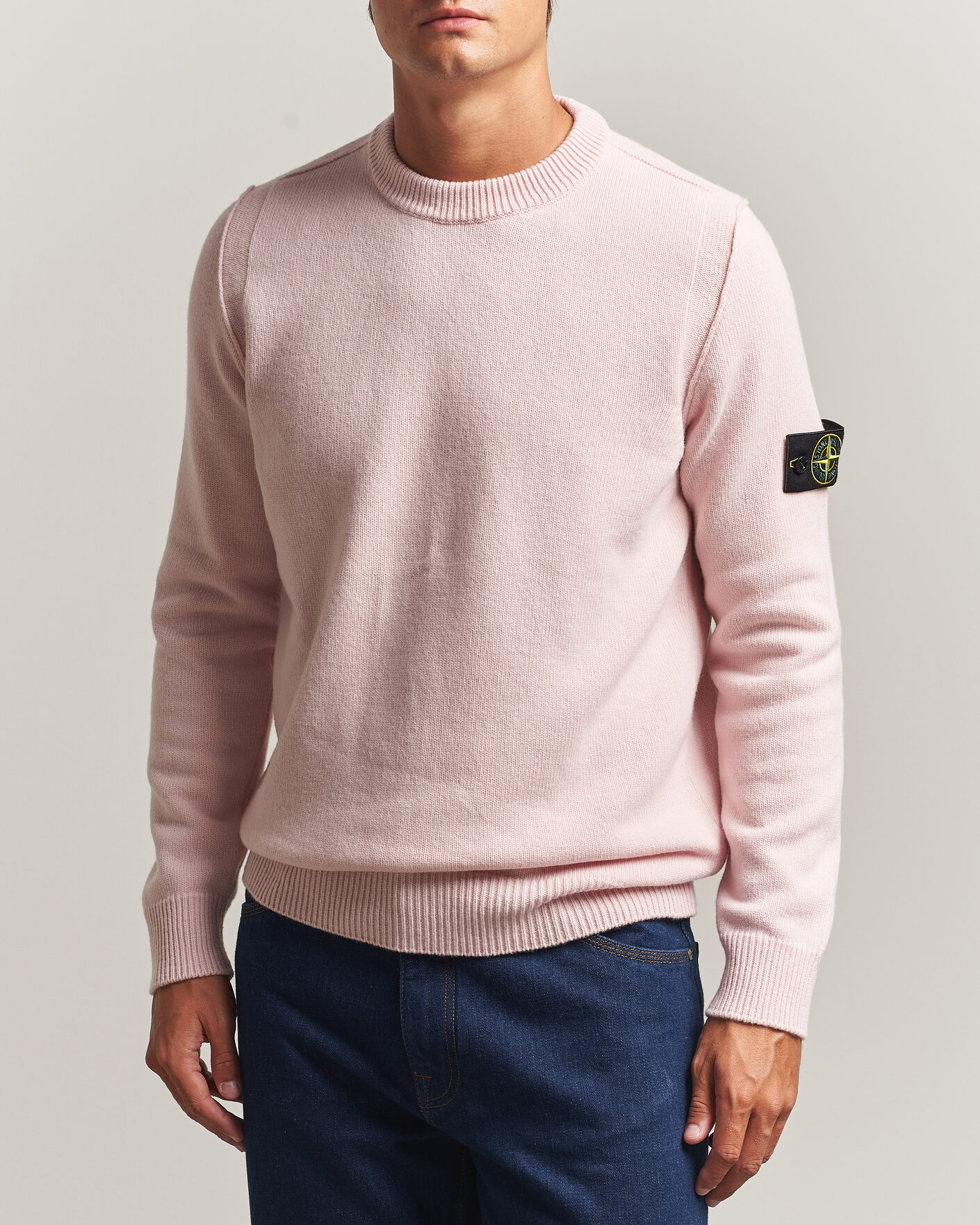 Heren | Truien | Stone Island | Knitted Lambswool Crew Neck Antique Rose