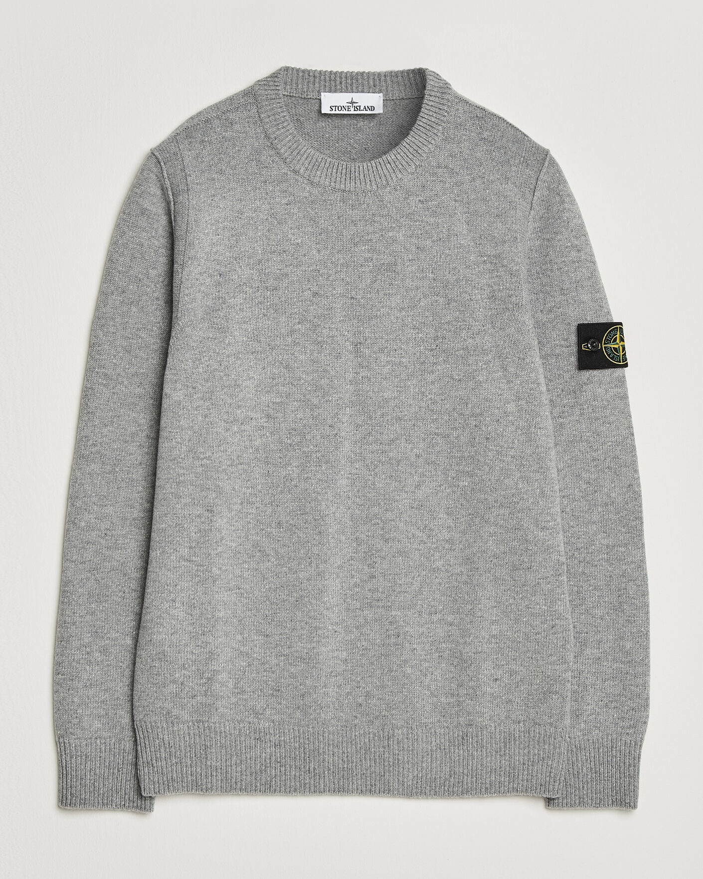 Heren | Truien | Stone Island | Knitted Lambswool Crew Neck Grey Melange