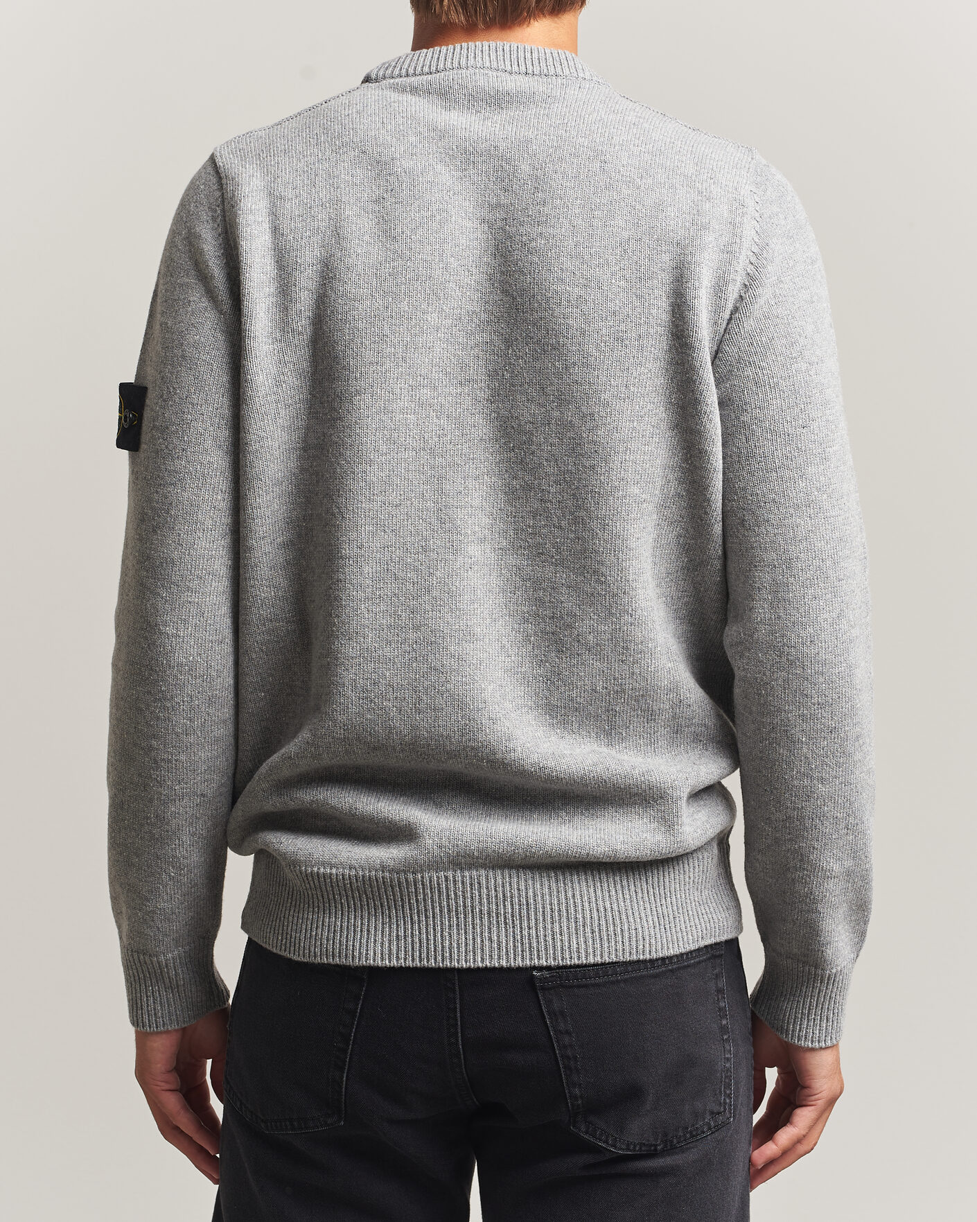 Heren | Truien | Stone Island | Knitted Lambswool Crew Neck Grey Melange