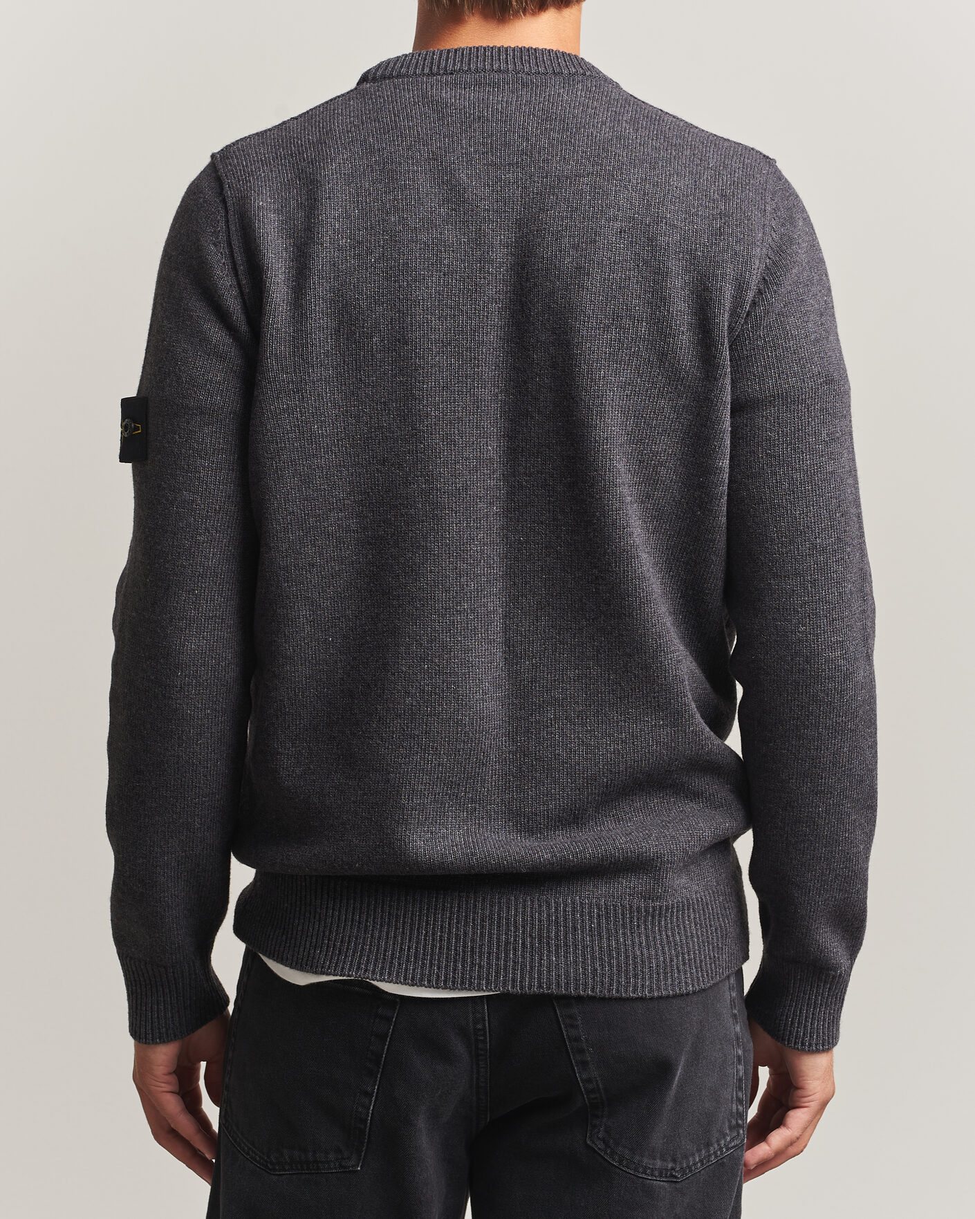 Heren | Truien | Stone Island | Knitted Lambswool Crew Neck Melange Lead