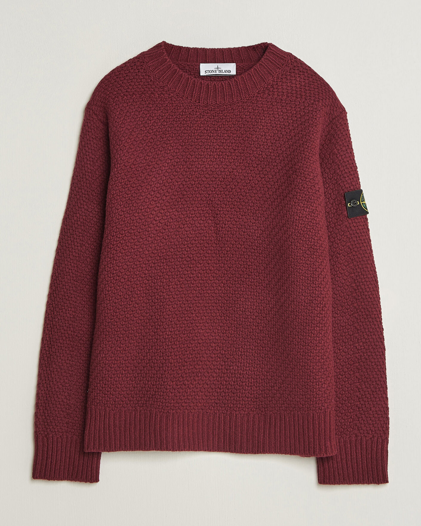 Heren | Truien | Stone Island | Basket Stitch Lambswool Crew Neck Amaranth