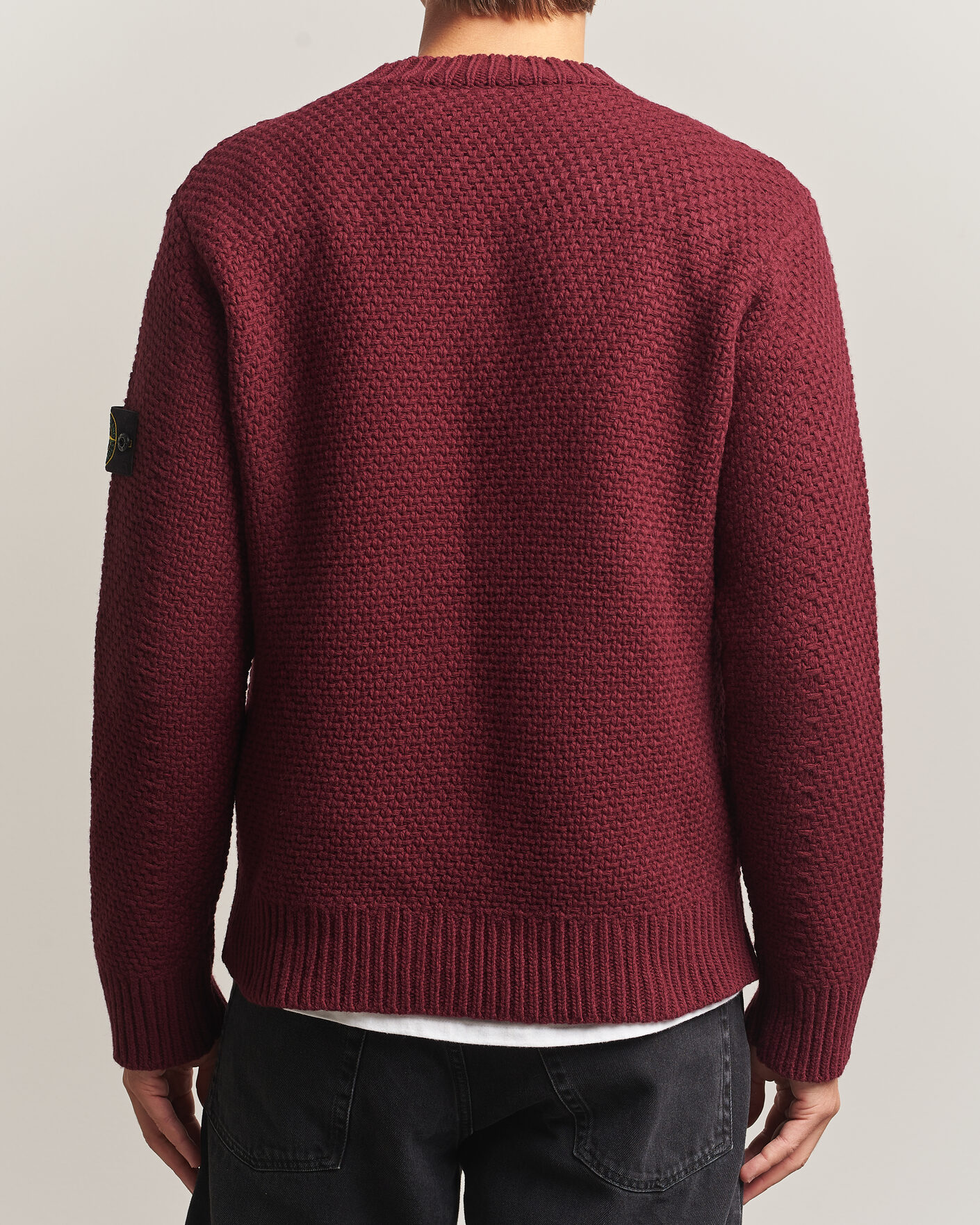 Heren | Truien | Stone Island | Basket Stitch Lambswool Crew Neck Amaranth