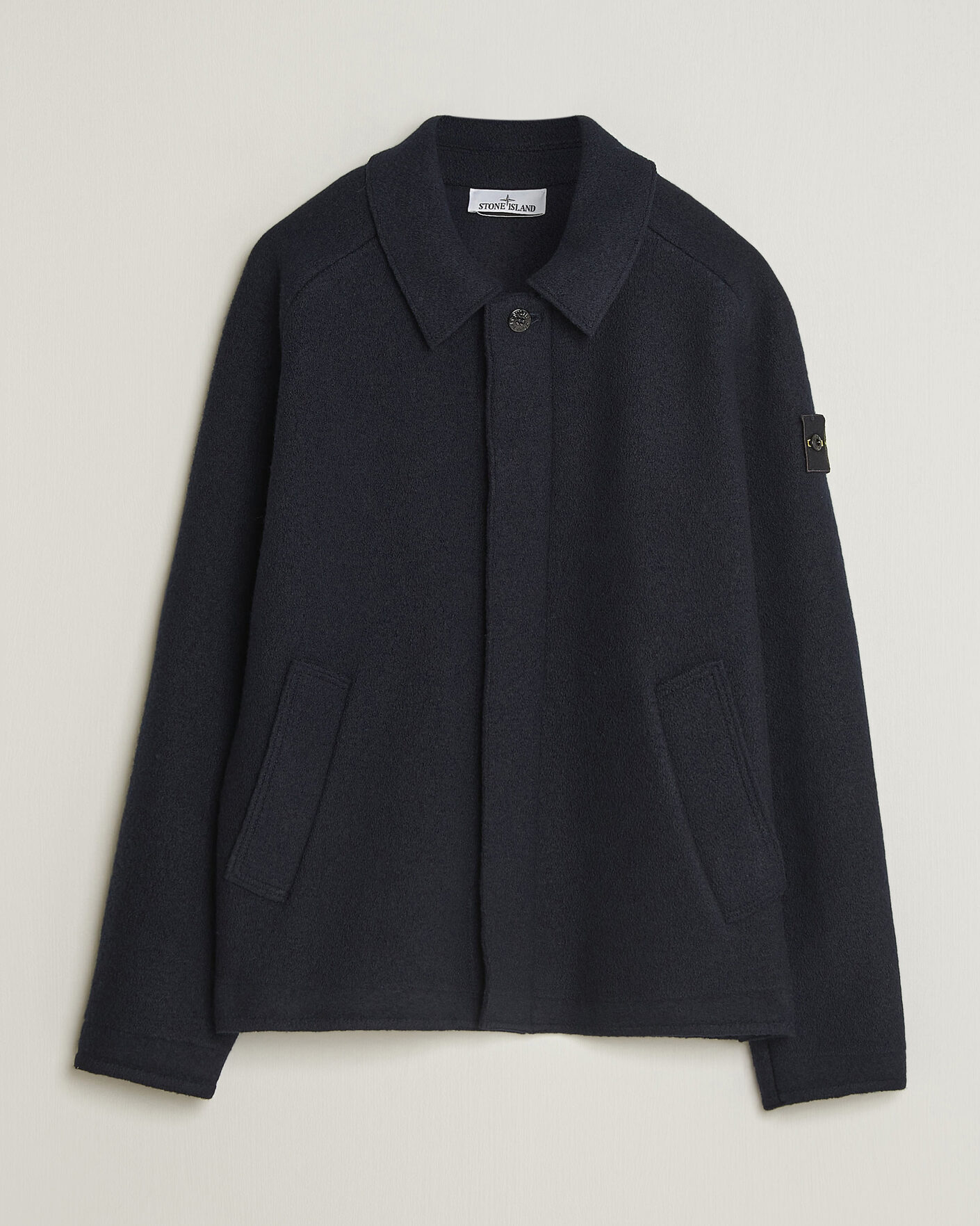 Heren | Truien | Stone Island | Felted Wool Cardigan Navy Blue
