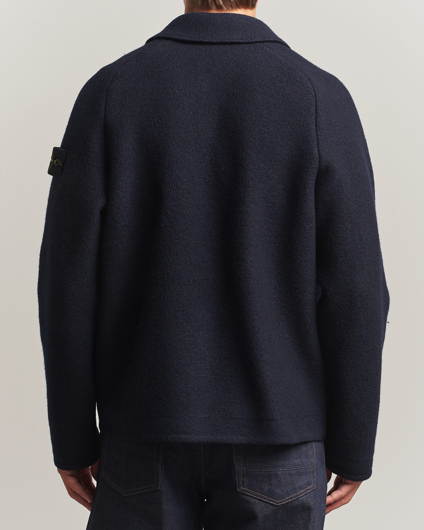 Heren | Truien | Stone Island | Felted Wool Cardigan Navy Blue