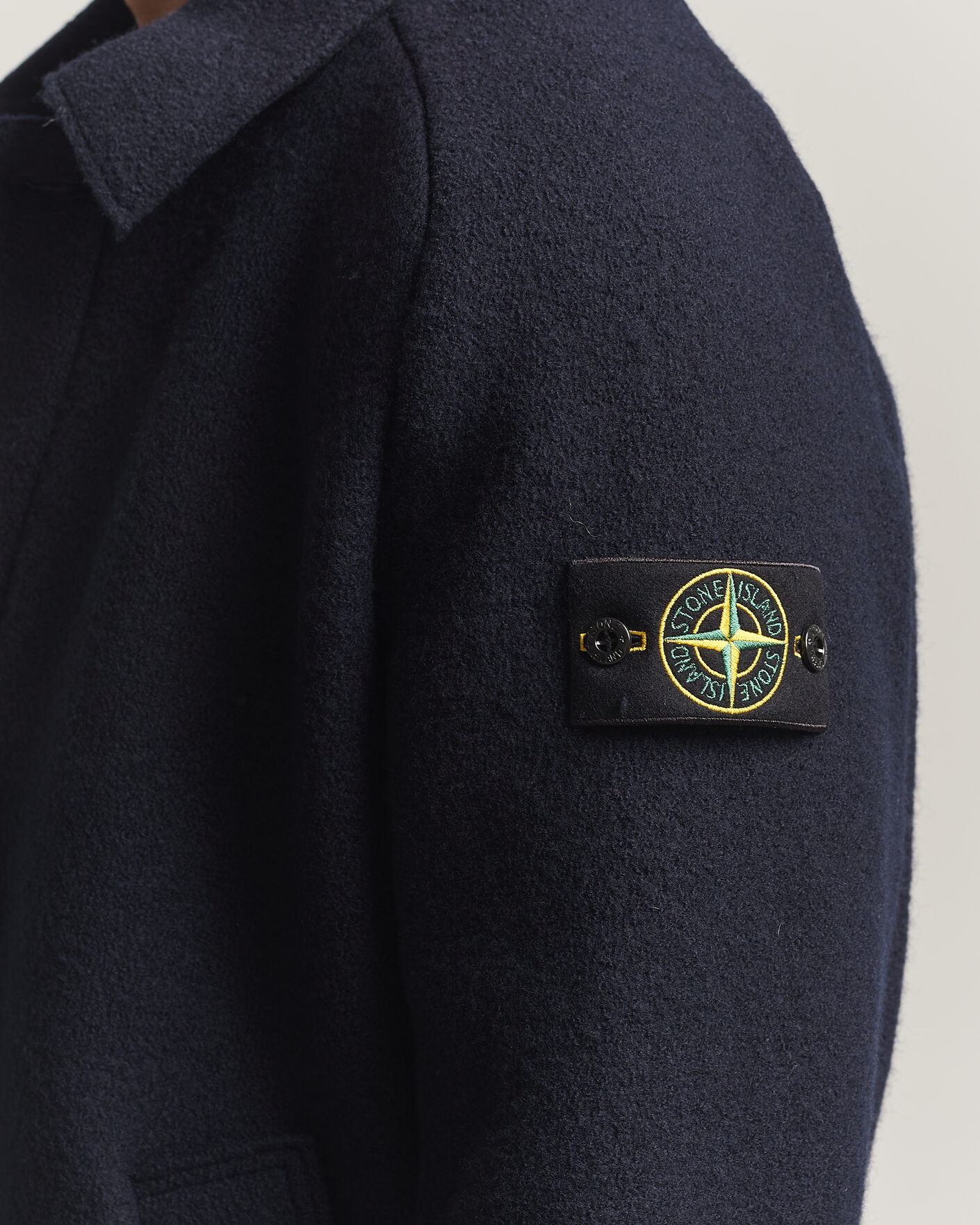 Heren | Truien | Stone Island | Felted Wool Cardigan Navy Blue
