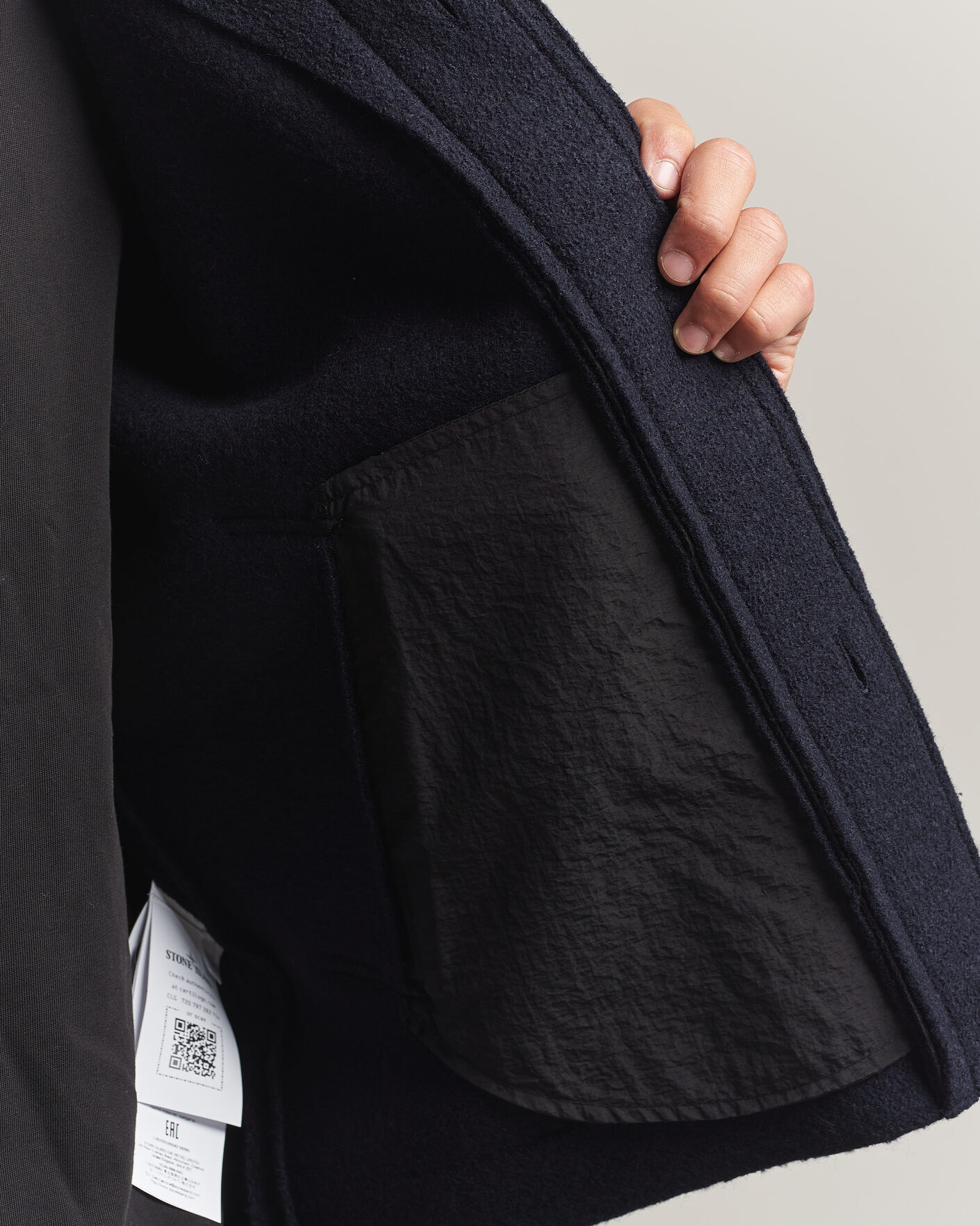 Heren | Truien | Stone Island | Felted Wool Cardigan Navy Blue