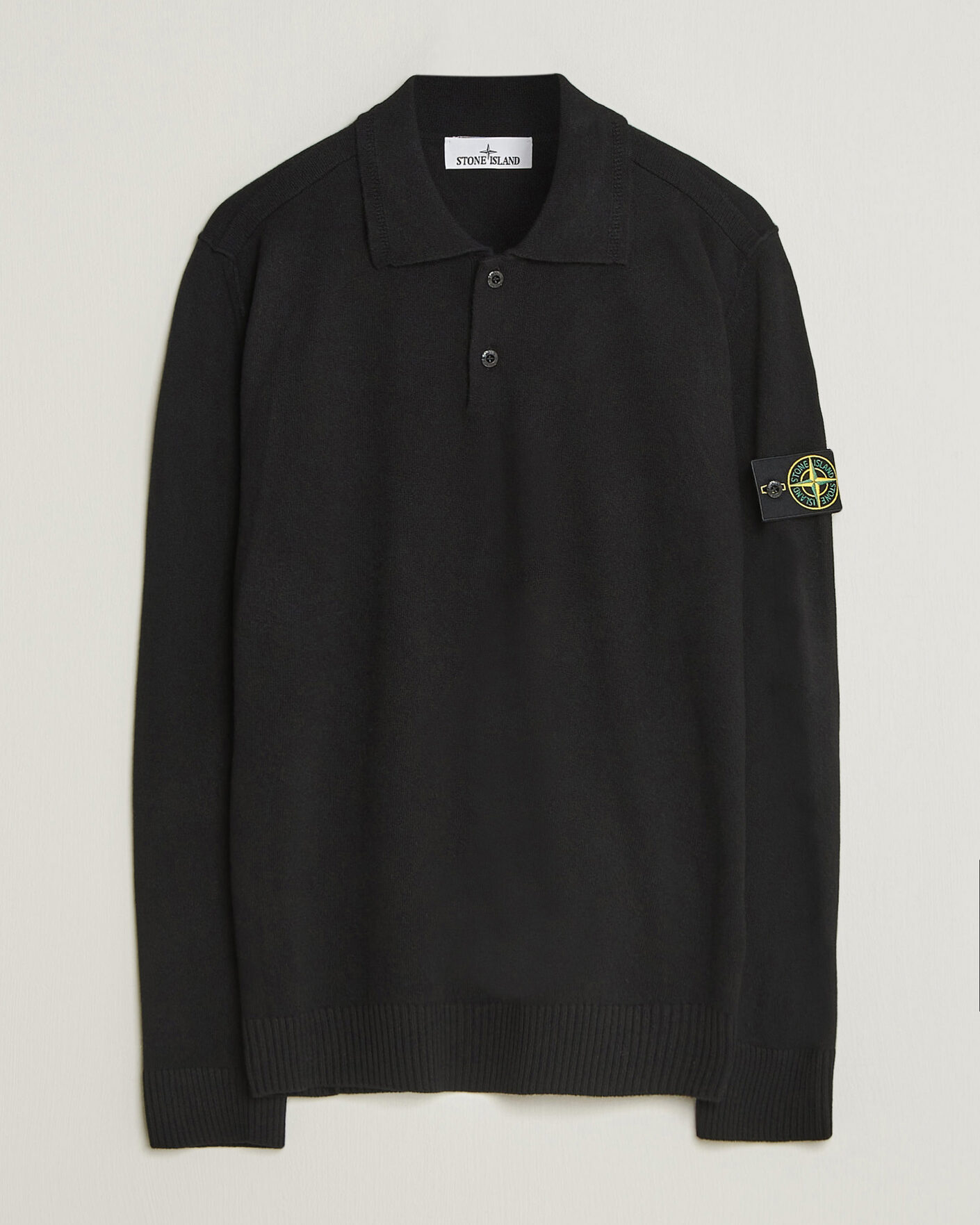Heren | Truien | Stone Island | Knitted Geelong Wool Polo Black