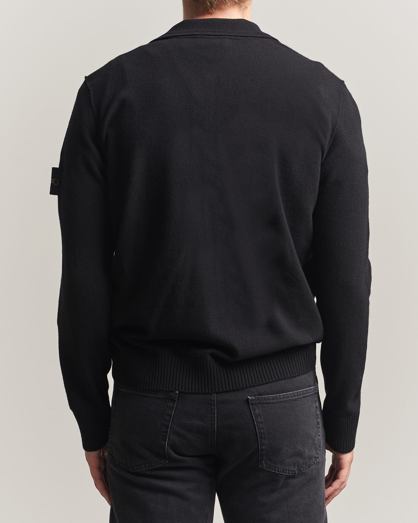 Heren | Truien | Stone Island | Knitted Geelong Wool Polo Black