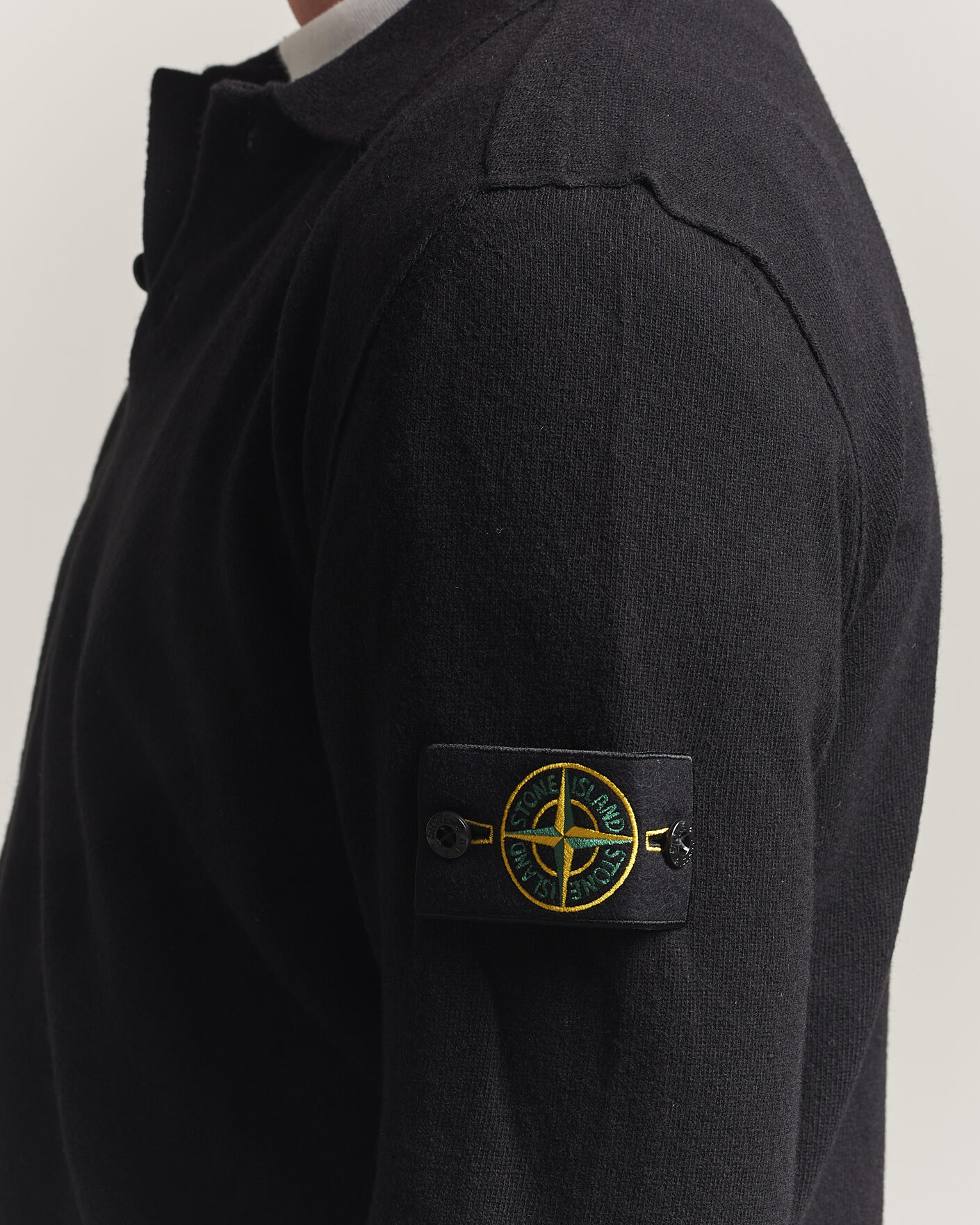 Heren | Truien | Stone Island | Knitted Geelong Wool Polo Black