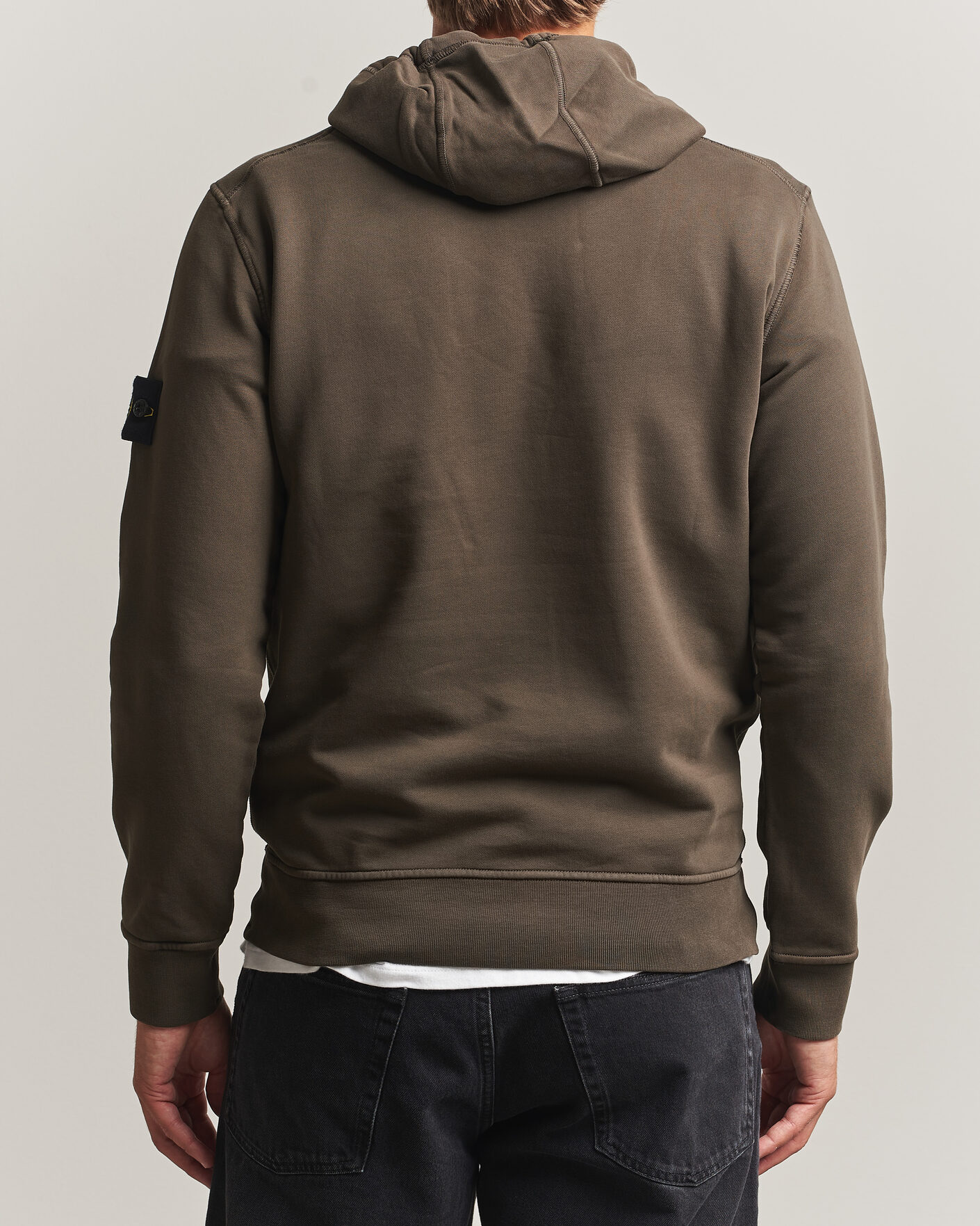 Heren | Truien | Stone Island | Garment Dyed Fleece Hood Coal Grey