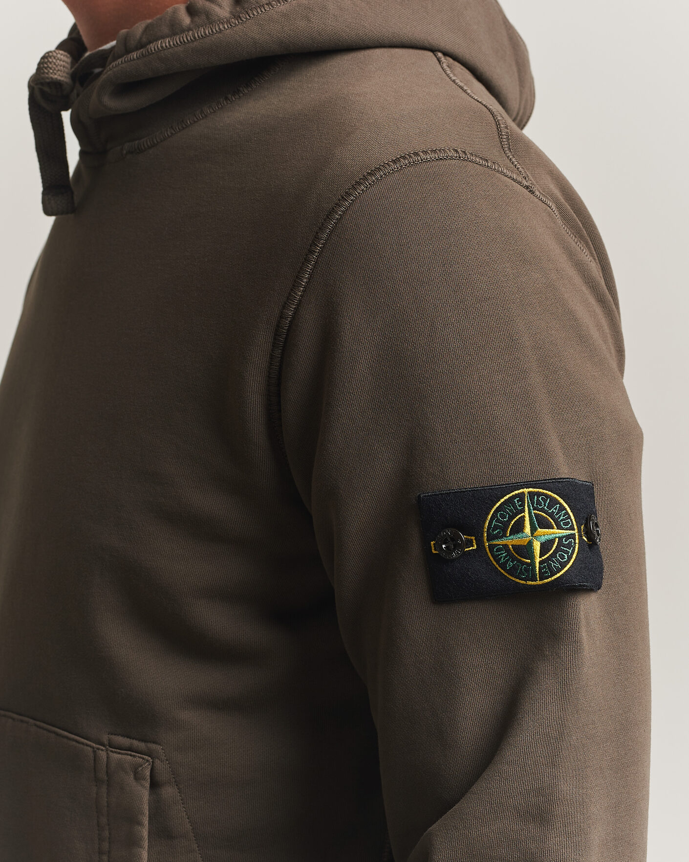 Heren | Truien | Stone Island | Garment Dyed Fleece Hood Coal Grey