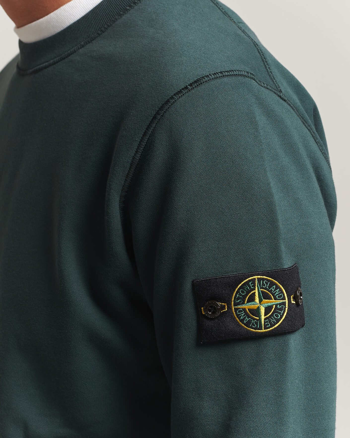 Heren | Truien | Stone Island | Garment Dyed Fleece Sweatshirt Dark Green