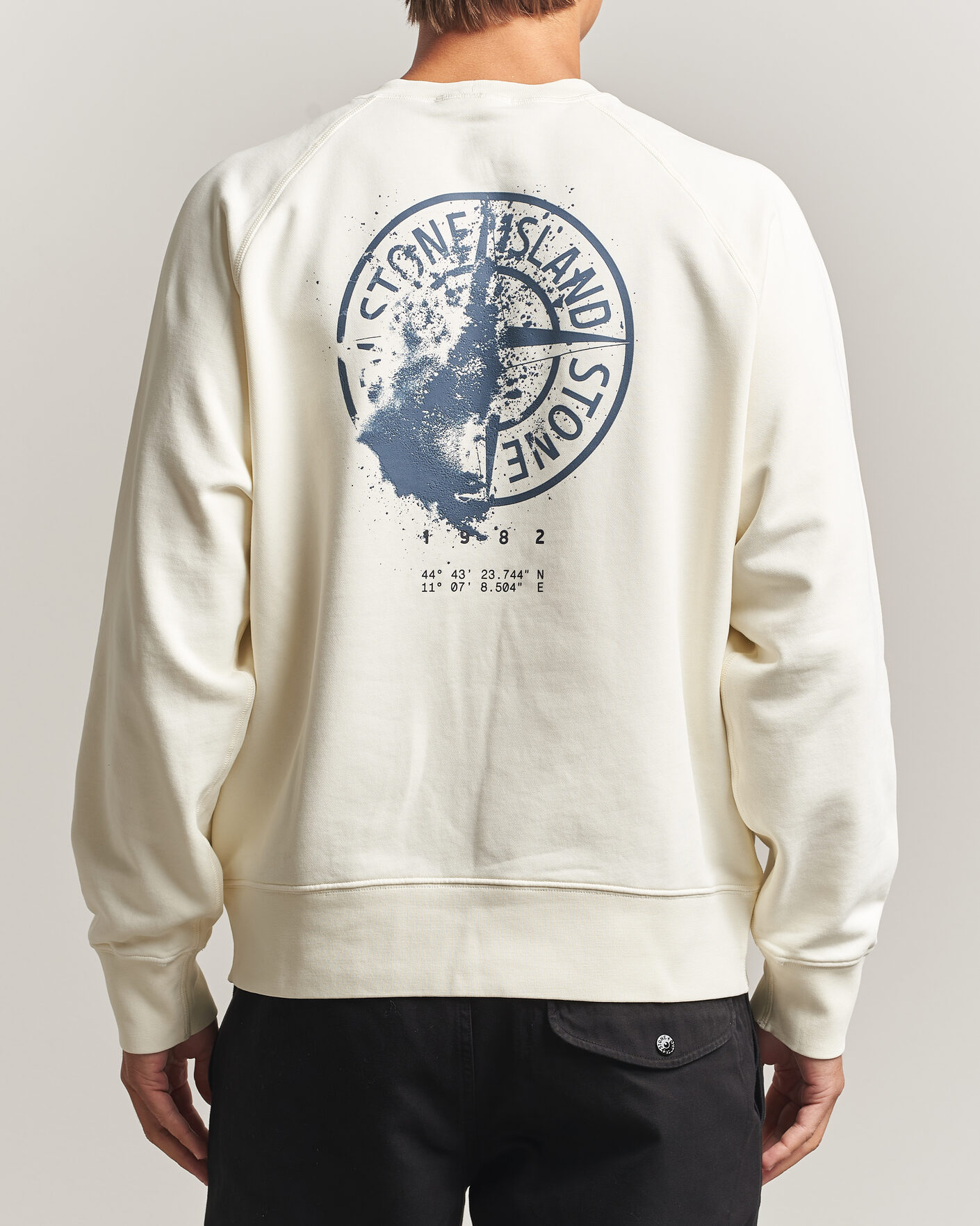 Heren | Truien | Stone Island | Garment Dyed Fleece Desert Print Sweatshirt Ivory