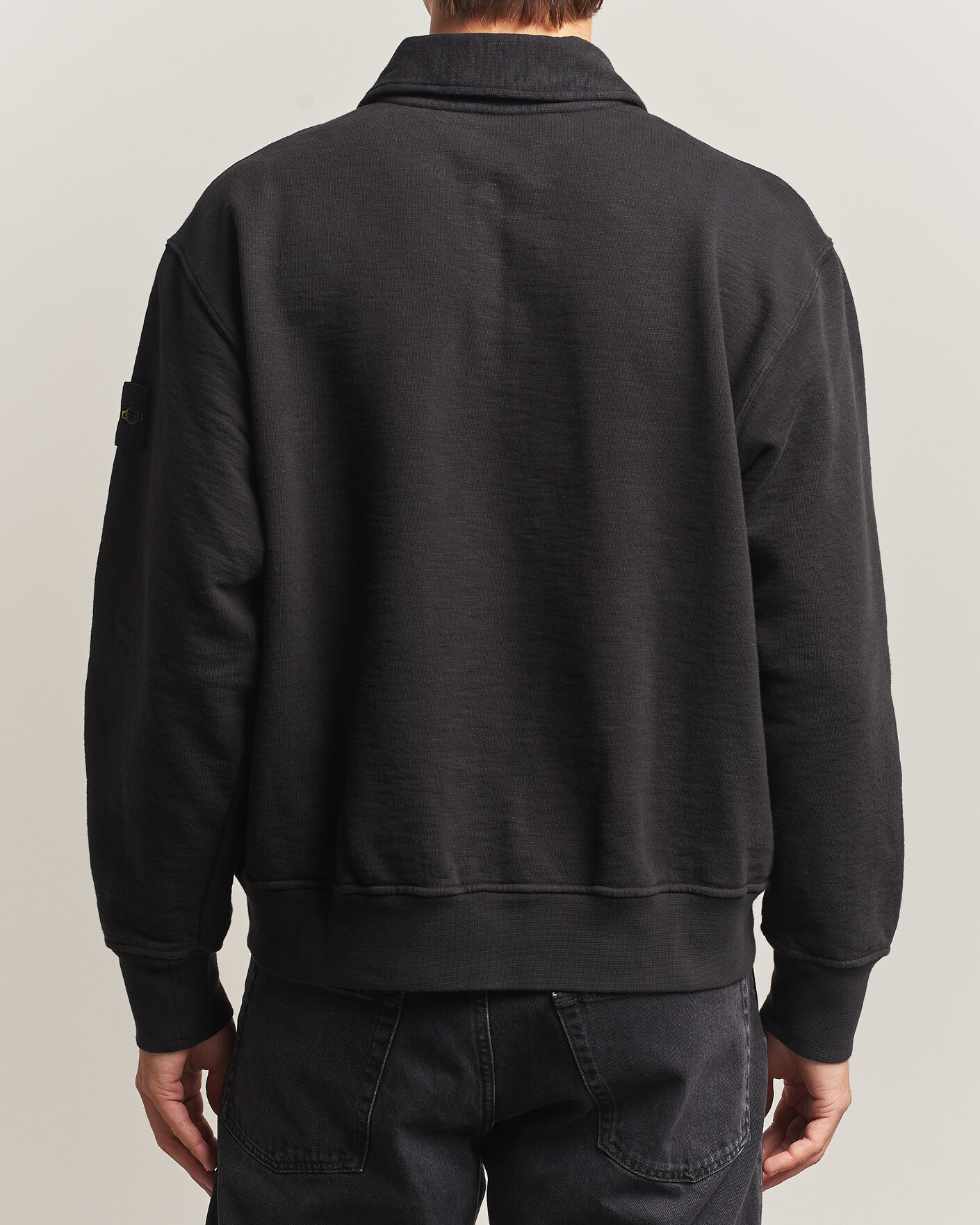 Heren | Truien | Stone Island | Tubular Cotton Fleece Polo Black